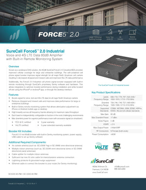 Force5 Industrial Voice, Text & 4G LTE Cell Phone Signal Booster for Buildings up to 80,000 sq ft