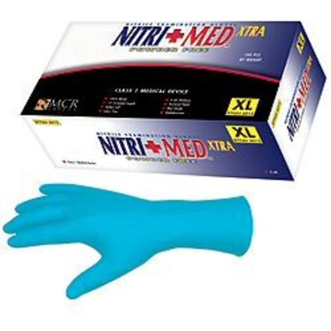 "Nitri-Med-Xtra",Powder Free,6-Mil,12",Textured, XL QTY 1 case of 10 boxes