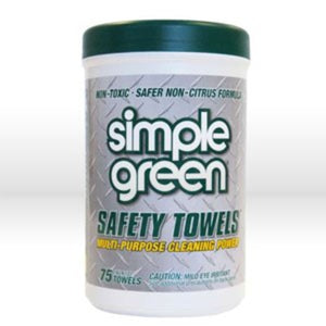 Simple Green Towels Hand Cleaning Wipes,Multi-Purpose Cleaner Towels,75 Count Canister